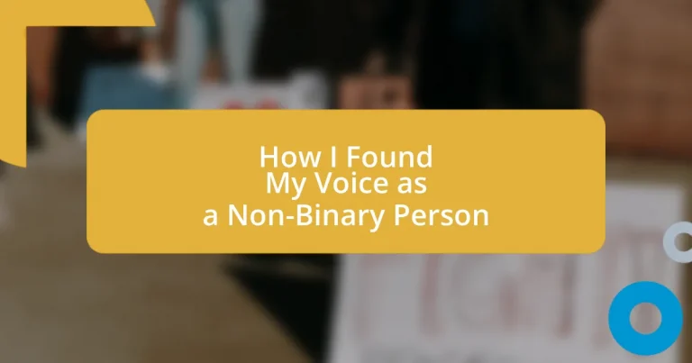 How I Found My Voice as a Non-Binary Person